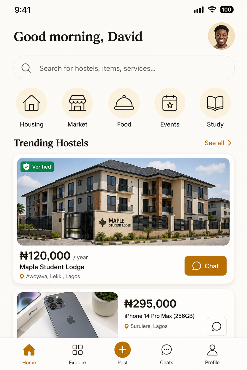 Plaza Campus Super-App Interface